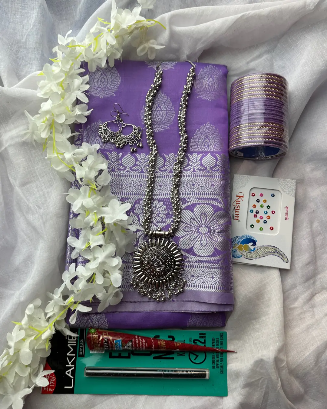 Premium Katan Saree Gift Box (Purple) - Image 2